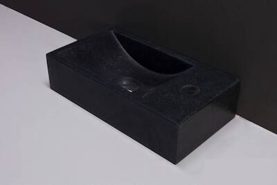 Forza Venetia Fontein rechts 40x22x10 cm Graniet Gezoet