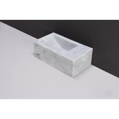 Forzalaqua Venetia Xs Carrara Gepolijst 29X16X10 cm Kraangat Rechts