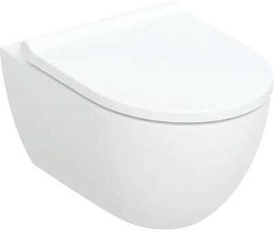 Geberit Acanto randloos hangtoilet inclusief toiletbril met softclose en quickrelease wit