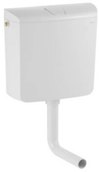 Geberit laaghangend reservoir ap120 spoel/stop bediening Wit