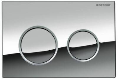 Geberit Omega 20 bedieningspaneel chroom/mat-chroom voor Geberit Omega inbouwreservoir 12cm
