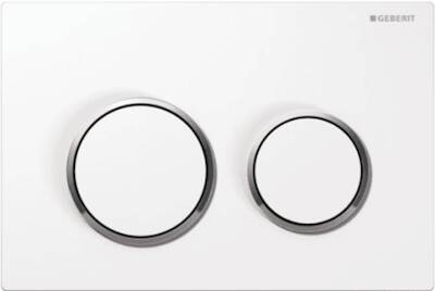 Geberit Omega 20 bedieningspaneel glans wit/chroom/wit voor Geberit Omega inbouwreservoir 12cm