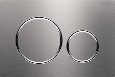 Geberit Sigma 20 bedieningspaneel rvs geborsteld/chroom/rvs voor Sigma reservoirs 8cm (UP720) en 12cm (UP320)