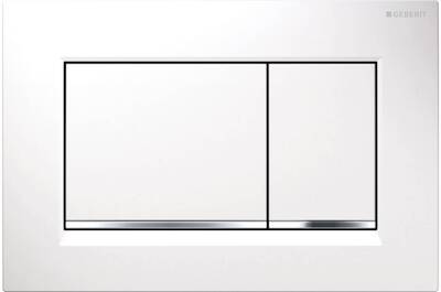 Geberit Sigma 30 bedieningspaneel glans wit/glansverchroomd/wit voor Sigma reservoirs 8cm (UP720) en 12cm (UP320)