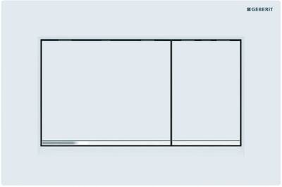 Geberit Sigma 30 bedieningspaneel mat wit/chroom/wit voor Sigma reservoirs 8cm (UP720) en 12cm (UP320)