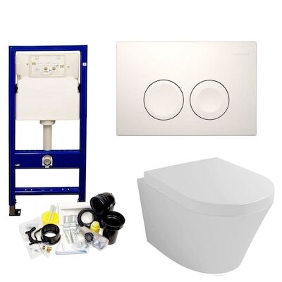 Geberit UP100 set12 Wiesbaden Vesta 52 cm met Delta Drukplaat