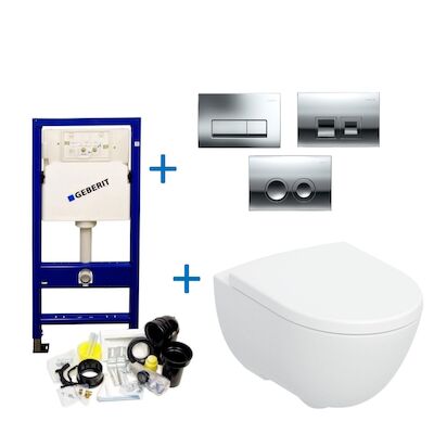 Geberit up100 Toiletset Tropea By Geberit | Softclose | Delta Drukplaat