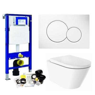 Geberit UP320 Set66 Douche WC Wiesbaden Vesta-ECO Randloos met Sigma Drukplaat