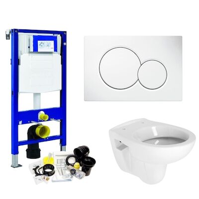 Geberit UP320 Toiletset set02 B&W Compact 47.5 cm met Sigma drukplaat