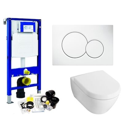 Geberit UP320 Toiletset set20 Villeroy & Boch Subway 2.0 met Sigma drukplaat