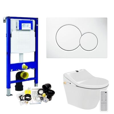 Geberit UP320 Toiletset set40 Maro D'Italia DI600 Douchewc met Sigma drukplaat
