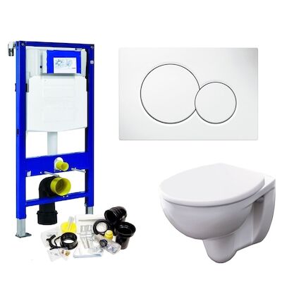 Geberit UP320 Toiletset set67 Geberit Econ Rimfree met Sigma drukplaat