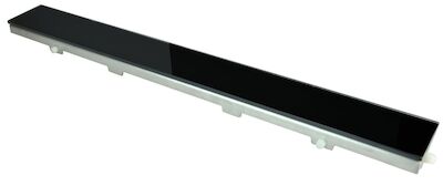 Glasrooster zwart 100×70 tbv RVS douchegoot