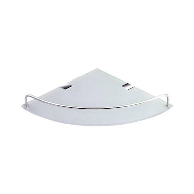 Glazen Hoek Planchet Sapho Rumba 25×4.2×25 cm Chroom