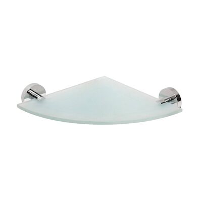 Glazen Hoek Planchet Sapho X-Round 25.5×5.5 cm Chroom