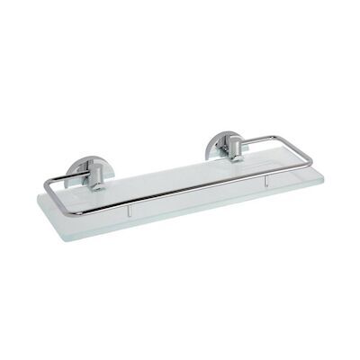 Glazen Planchet Sapho X-Round 30×5.5 cm met Rails Chroom