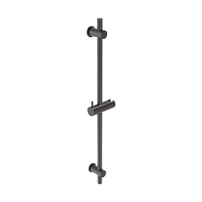 Glijstang MAY 70 cm Met Handdouchehouder Geborsteld Carbon Black PVD