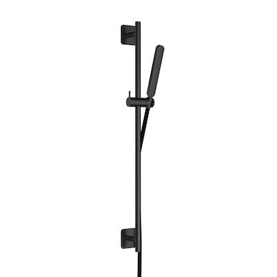 Glijstangset Hotbath Gal 100 cm Met Doucheslang 150 cm En Handdouche Geborsteld Gunmetal PVD