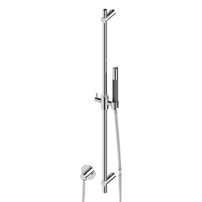 Glijstangset Lagoo Garda met Handdouchehouder, Wanduitlaat, Handdouche Staaf en Doucheslang 150 cm Chroom