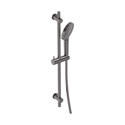 Glijstangset MAY Met 3-Standen Handdouche, Doucheslang en Glijstang 70 cm Geborsteld Carbon Black PVD