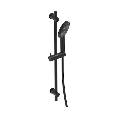 Glijstangset MAY Met 3-Standen Handdouche, Doucheslang en Glijstang 70 cm Mat Zwart PED