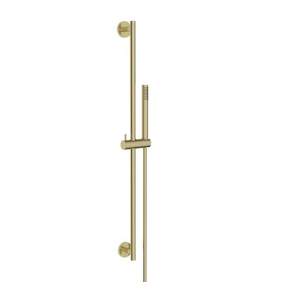 Glijstangset Wiesbaden Remi Met Staafhanddouche 1 Stand 150 cm Geborsteld Messing