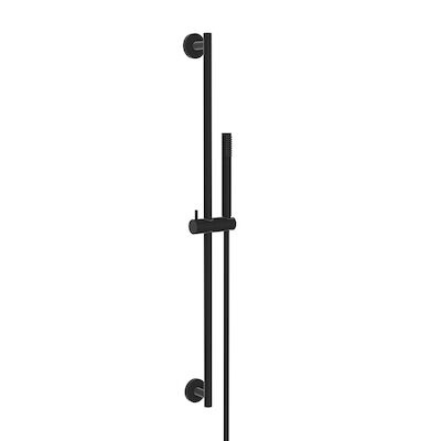 Glijstangset Wiesbaden Remi Met Staafhanddouche 1 Stand 150 cm Mat Zwart