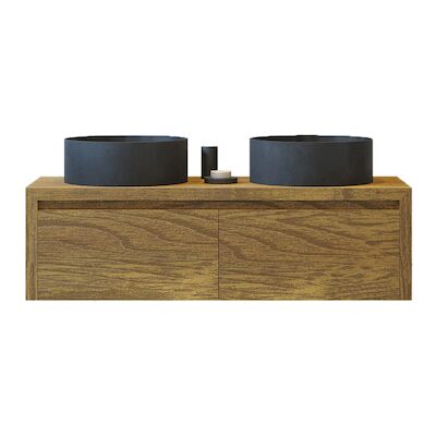 Gliss Design Onderkast Ares 120 cm Castle Brown Met 2 Lades