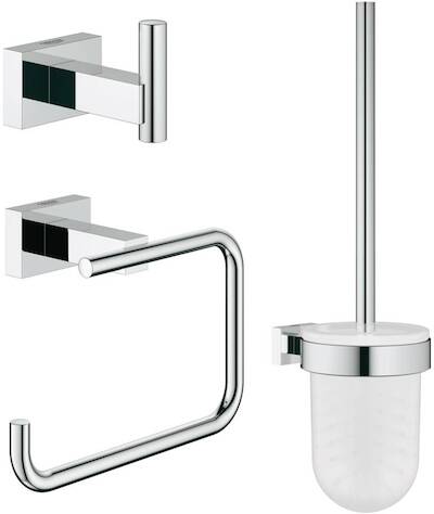 Grohe Essentials Cube toilet accessoireset 3-in-1 Chroom