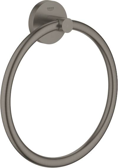 Grohe Essentials Handdoekring 18×4,4×20,1 cm Hard Graphite Geborsteld