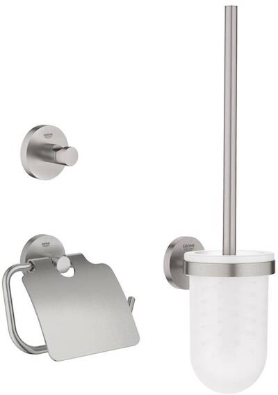Grohe Essentials toilet accessoireset 3-in-1 Supersteel