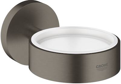 Grohe Essentials Zeepschaal met houder 7,2×10,7×5,4 cm Hard Graphite Geborsteld