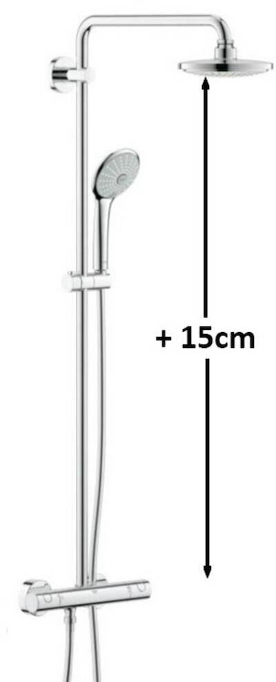 Grohe Euphoria 15cm langere douchepijp Chroom
