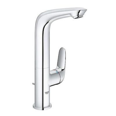 Grohe Eurostyle New 1-gats wastafelkraan L-size m. zijbediening m. waste m. gesloten greep chroom