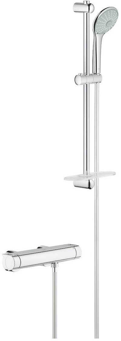 Grohe Grohtherm 2000 New douchethermostaat met perfect showerset Euphoria Chroom