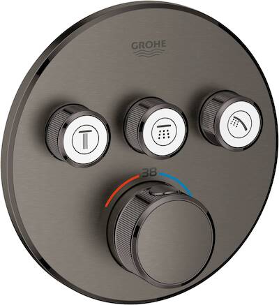 Grohe Grohtherm Smartcontrol Afbouwdeel Thermostaat Hard Graphite Geborsteld