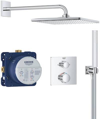Grohe Precision inbouw regendoucheset Mono 310 chroom vierkant