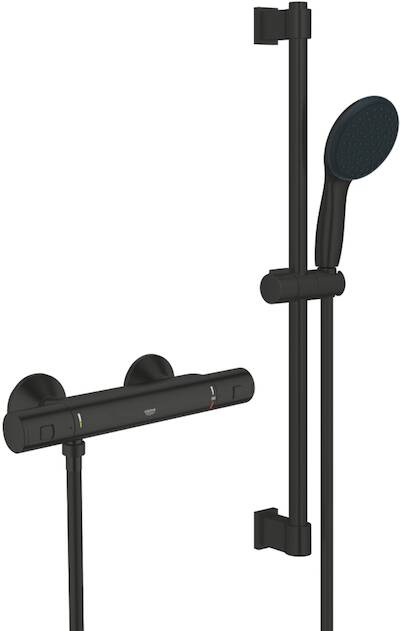 Grohe QuickFix Precision Start thermostatische douchecombinatie mat zwart