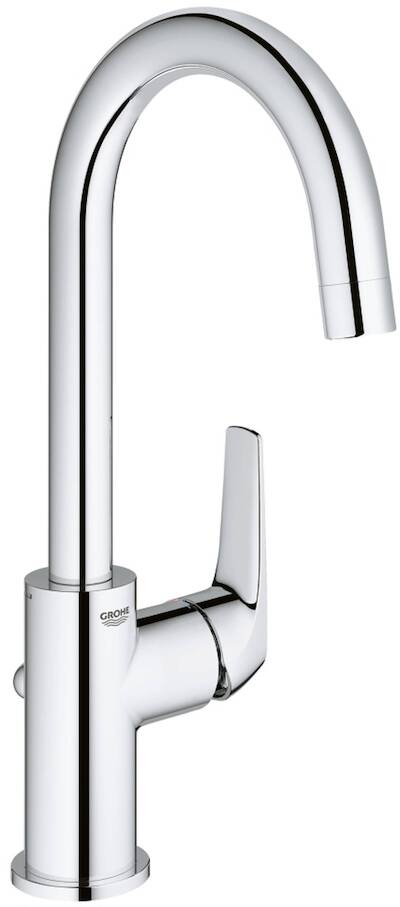 Grohe QuickFix Start Flow draaibare wastafelkraan met trekwaste chroom