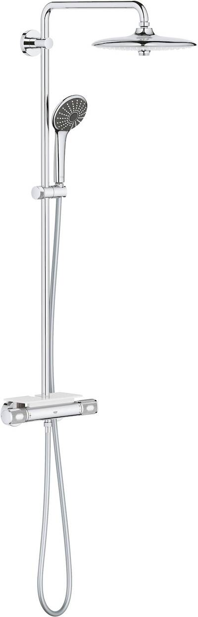 Grohe QuickFix Vitalio Joy 260 regendoucheset met 6 straalsoorten en EasyReach Tray Ø26cm chroom