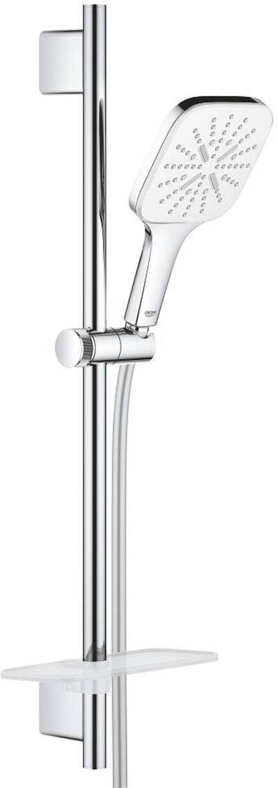 Grohe QuickFix Vitalio SmartActive 130 doucheset vierkant met 3 straalsoorten chroom