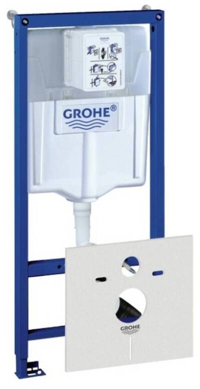 Grohe Rapid SL 3-in-1 set van wc-element en inbouwreservoir met wandbevestiging en geluidsdempingsset