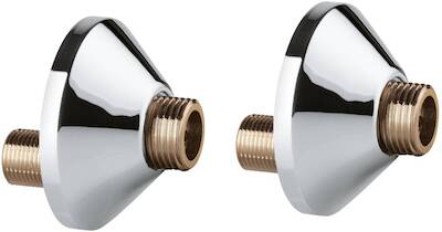 Grohe s-koppelingen set met roset 3/8 inch 1/2 inch chroom