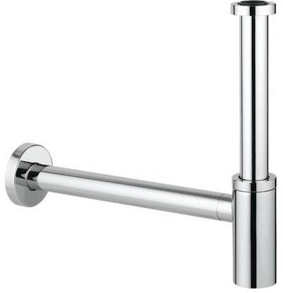 Grohe Universeel design sifon 1 1/4 inch met muurbuis en roset Chroom
