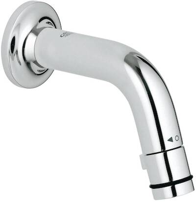 Grohe wand fonteinkraan met L-uitloop 10 cm Chroom