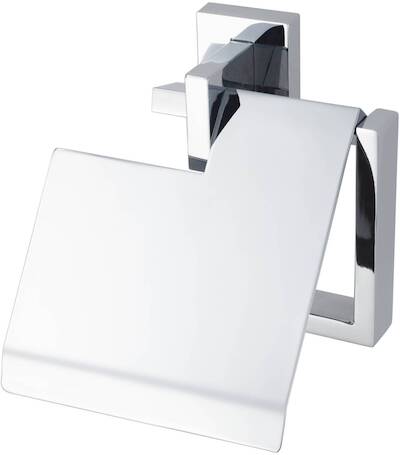 Haceka Edge toiletrolhouder met klep 12,8×4,6×14,2cm chroom
