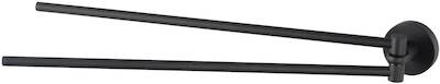 Haceka Kosmos Dubbele Handdoekhouder 5,3×40,7×5,3 cm Zwart