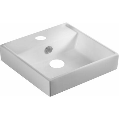 Half Inbouw Wastafel VM Go Brigit 38×13 cm Porselein Wit (1 kraangat)