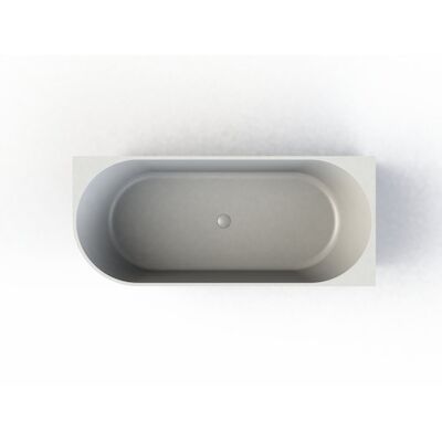 Half Vrijstaand Hoekbad BWS Pinto Back To Wall 170x73x57 cm Mat Wit Rechts