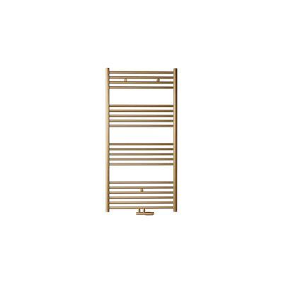 Handdoek Radiator BWS Cory 120×60 cm 414 Watt Midden en Zijaansluiting Geborsteld Messing Goud